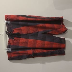 NWT Navy and red checkered Crew longboat swim shorts